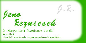 jeno reznicsek business card